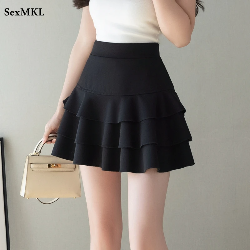 Badminton Korea - Rok Mini Hitam Musim Panas Wanita