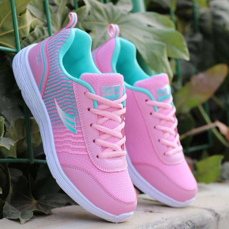 Badminton Korea - Sepatu sol datar wanita, sneaker olahraga